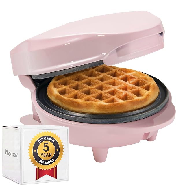 Mini-gaufrier Bestron AMW500P rose rétro