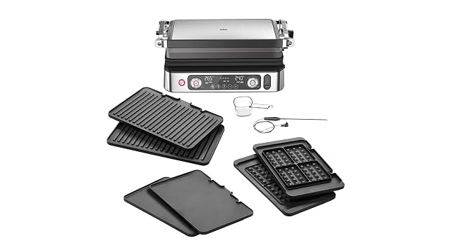 Gril de contact Braun MultiGrill 9 CG9167 avec plaques gril, lisses et à gaufres