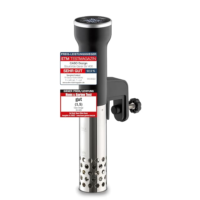 Thermoplongeur sous vide Caso SV 400 en inox et noir