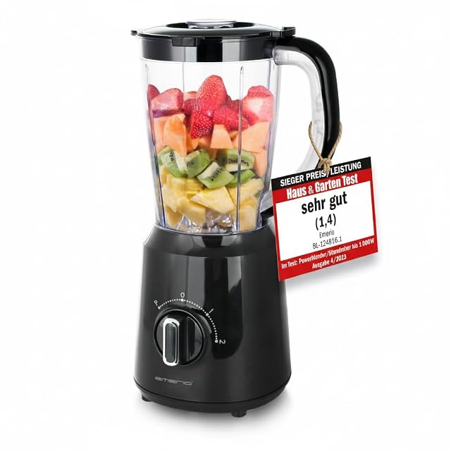 Blender Emerio BL-12816.8 avec bol Tritan de 1,5 litre