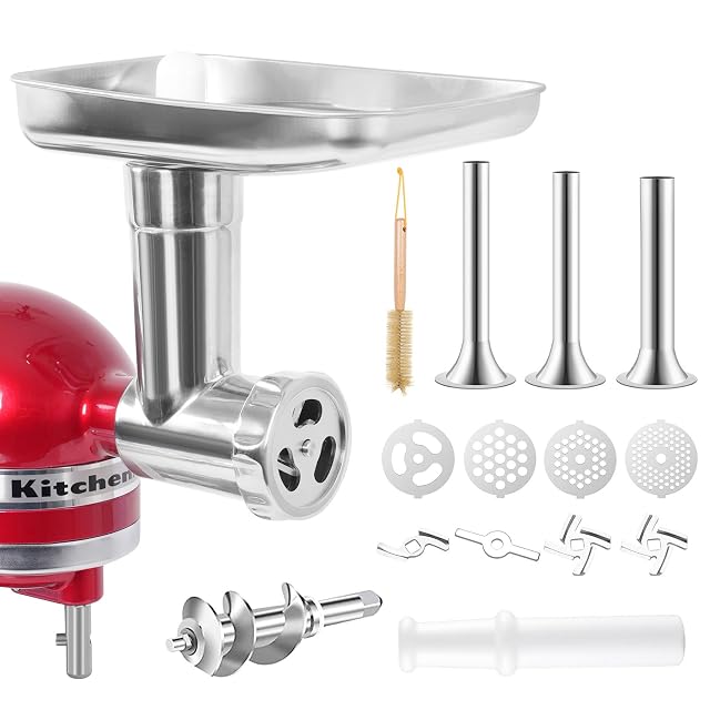 Hachoir Gdrtwwh GD100 en acier inoxydable pour robots KitchenAid