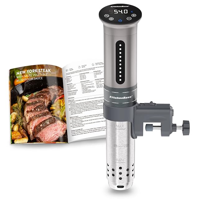 Thermoplongeur sous vide KitchenBoss G310S en inox avec afficheur tactile à LED