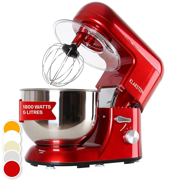 Robot pâtissier Klarstein TK2-Mix8-R avec bol de 5 litres