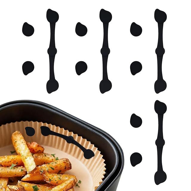 Douze aimants gainés de silicone pour maintenir le papier cuisson dans une friteuse à air chaud