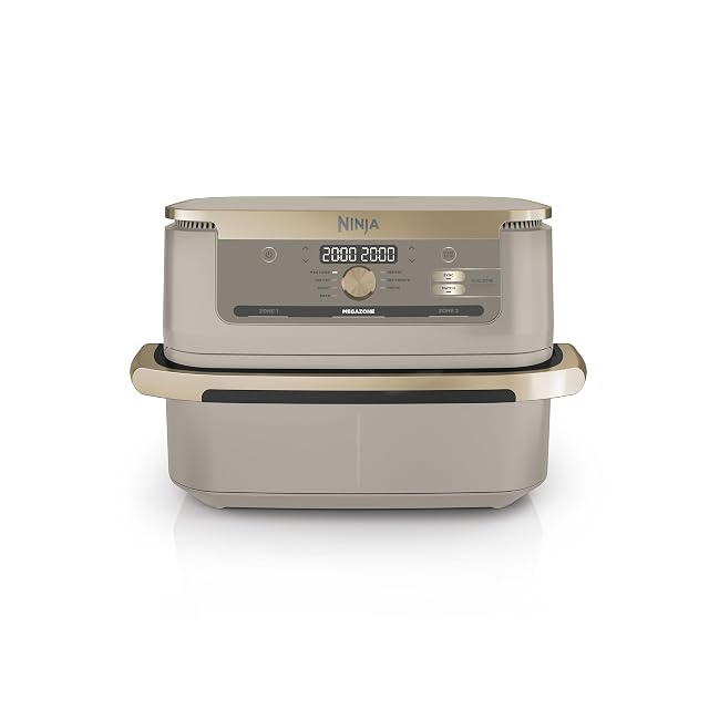 Friteuse à air chaud à double zone Ninja Foodi FlexDrawer AF500EUSD, coloris pierre dorée