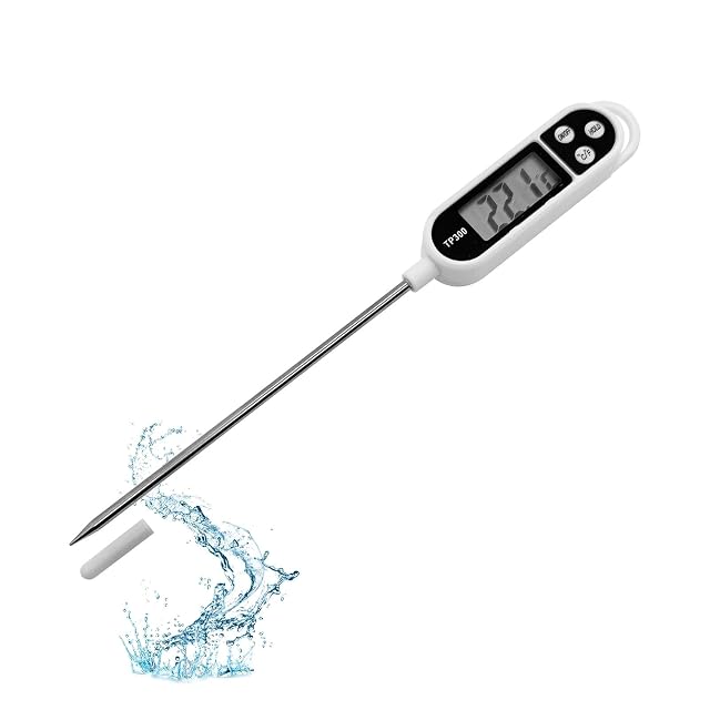 Thermomètre de cuisine numérique Skythrive 060EXP à lecture instantanée, blanc